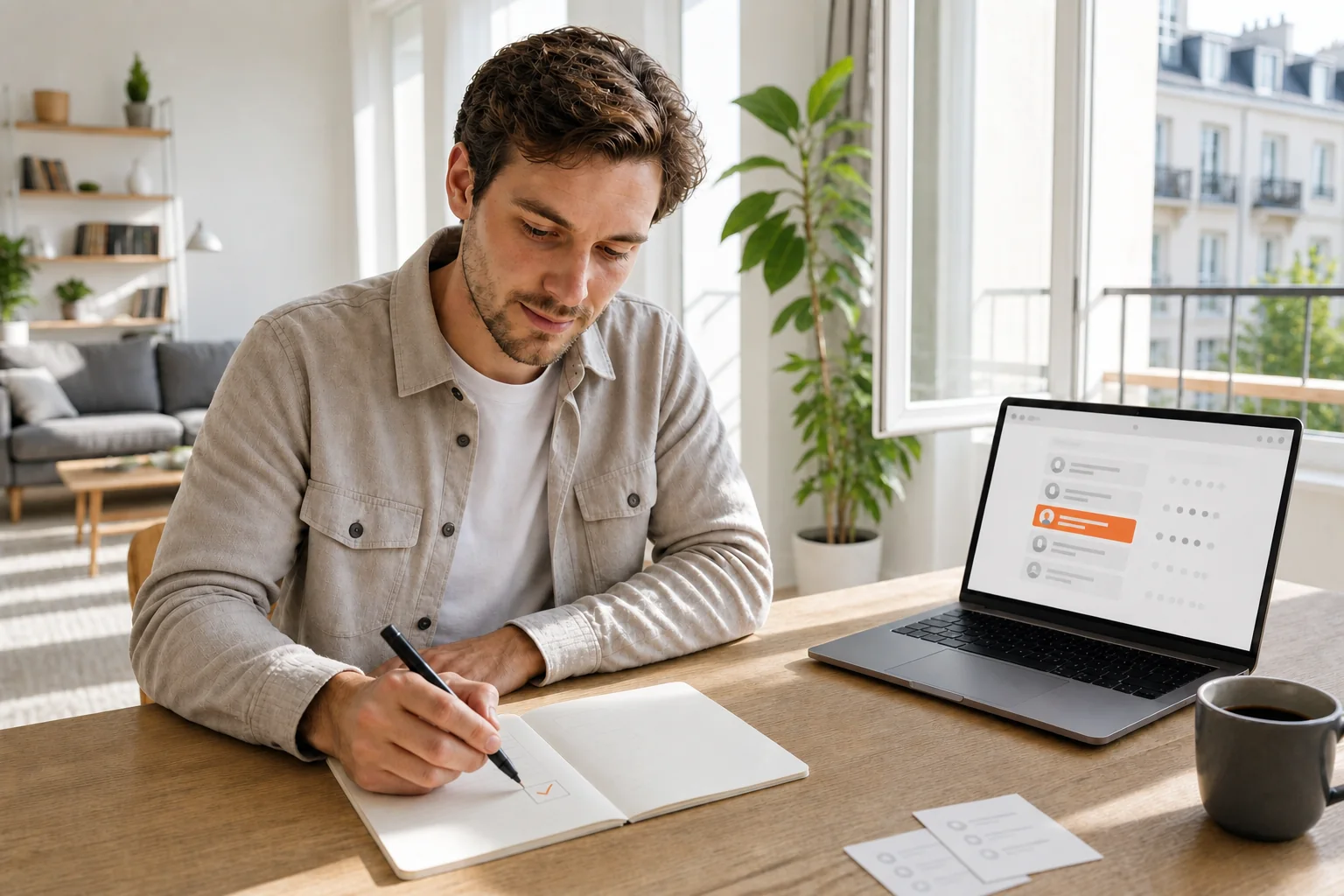 Founder confidently choosing one researched business idea